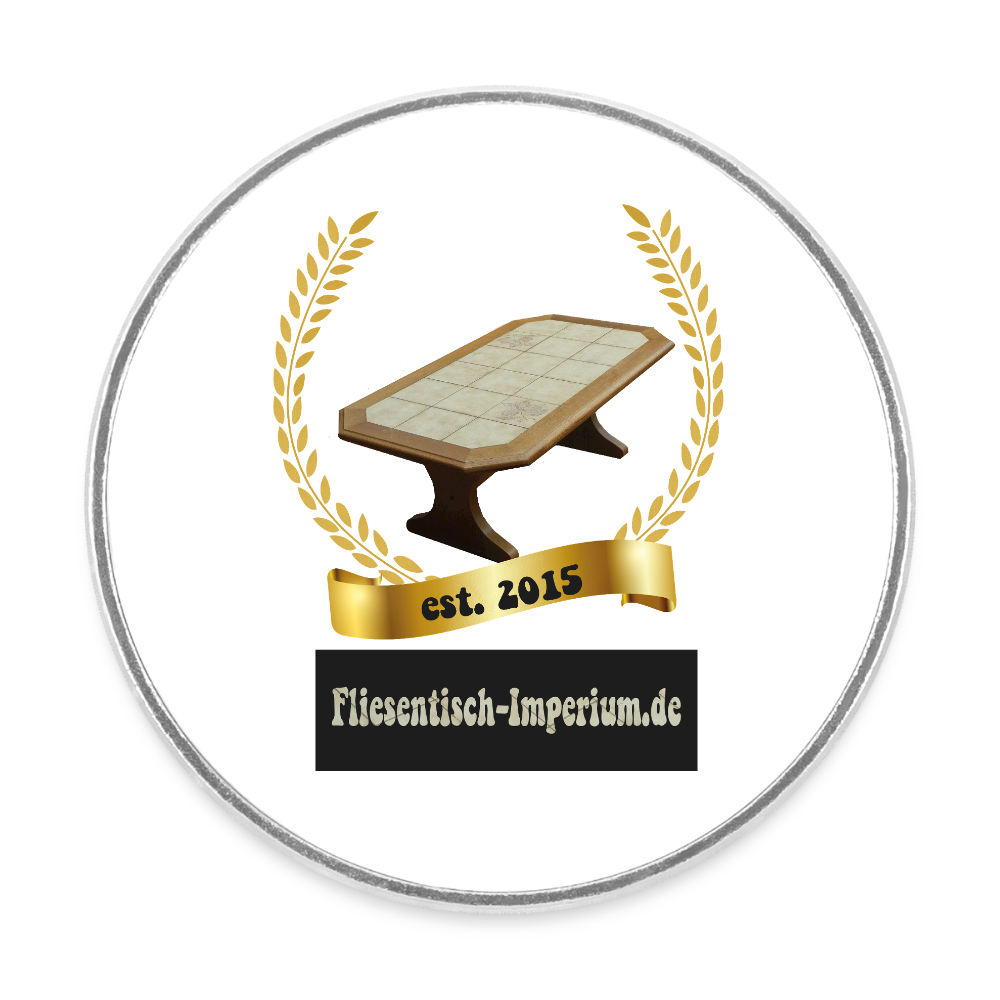 Runder Kühlschrankmagnet - Weiß