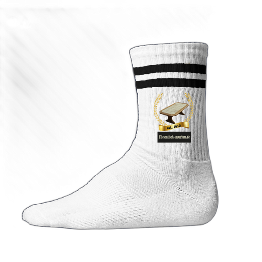 Fliesentisch Socken „Ehrenstrumpf“ mit Logo